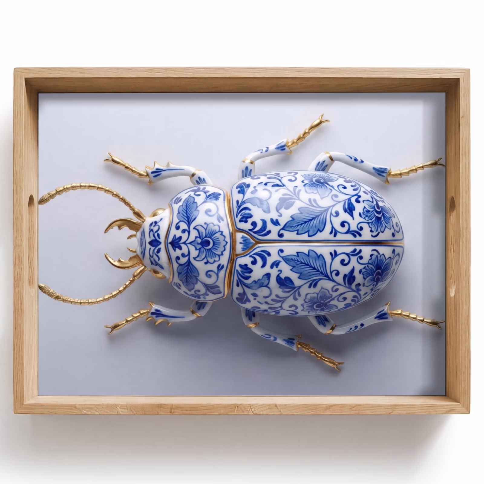 Tablett - Käfer - Delfts - Blau - Gold — 1