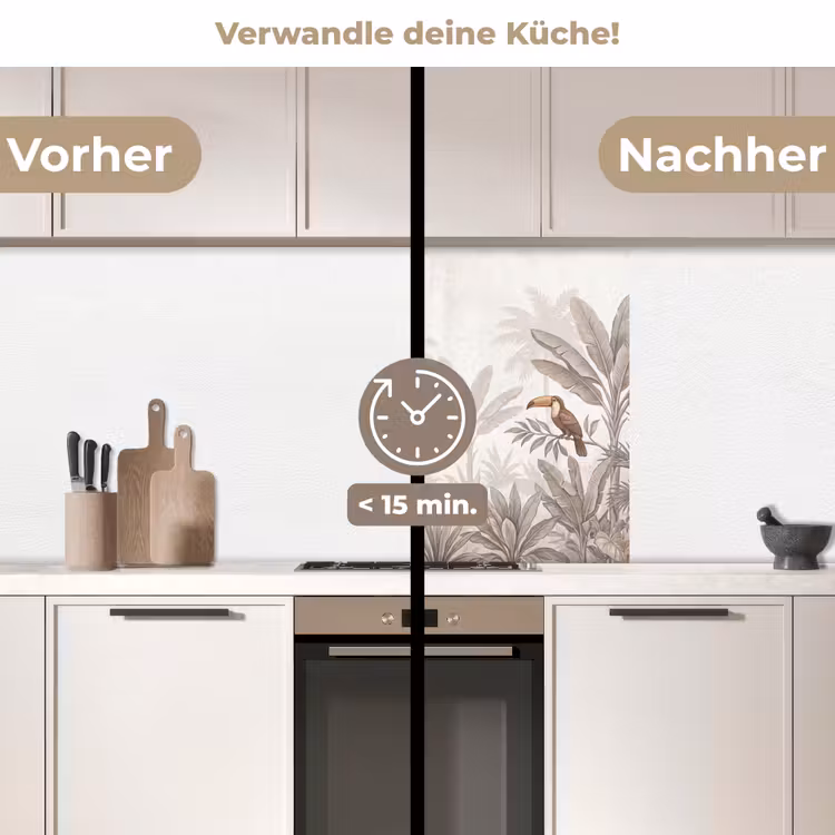 Küchen rückwand - Dschungel - Tiere - Palmen — 2