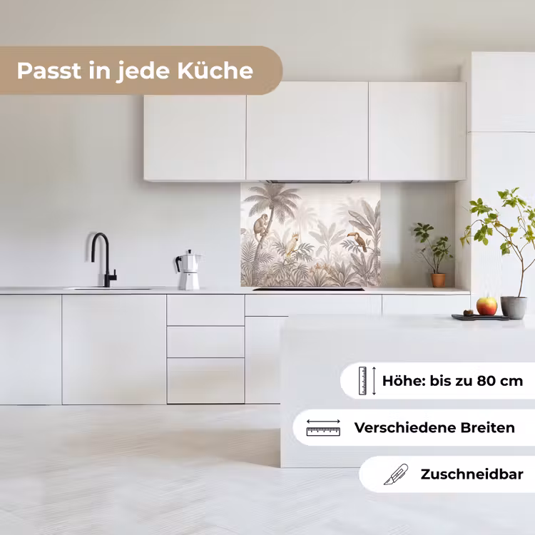 Küchen rückwand - Dschungel - Tiere - Palmen — 6