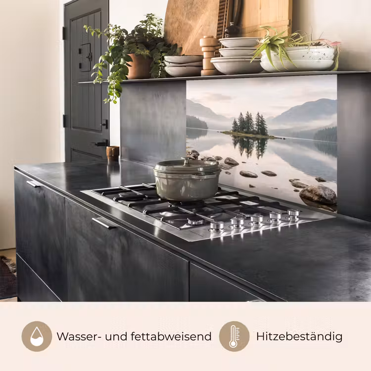 Küchen rückwand - See - Berge - Landschaft - Grün — 4