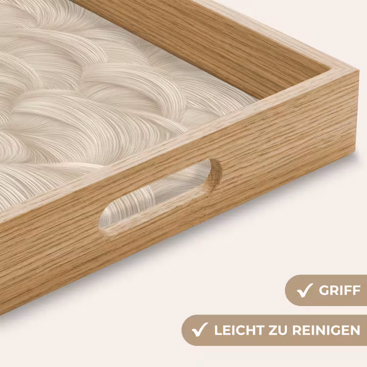 Tablett - Bögen - Muster - Beige — 8