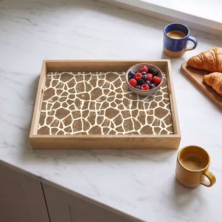 Tablett - Giraffe - Klassisch - Braun — 3