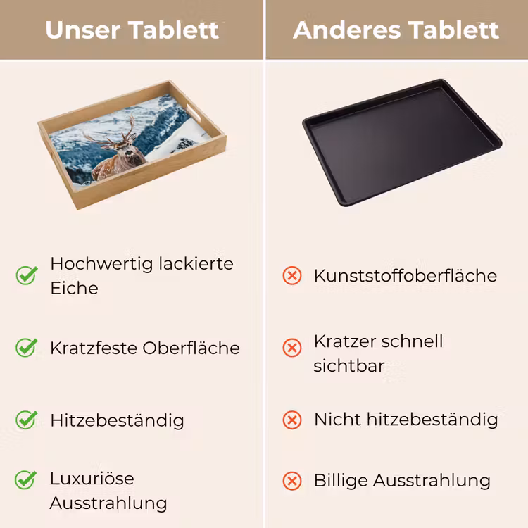 Tablett - Hirsche - Landschaft - Winter - Natur - Tiere - Berge — 9