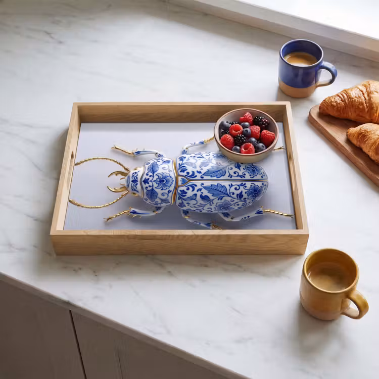 Tablett - Käfer - Delfts - Blau - Gold — 3