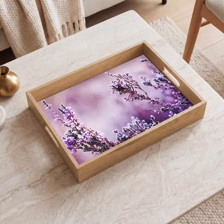Tablett - Lavendel - Winter - Blumen - Lila — 2