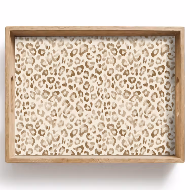 Tablett - Leopard - Klassisch - Beige — 1