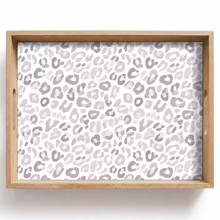 Tablett - Leopard - Motiv - Grau — 1