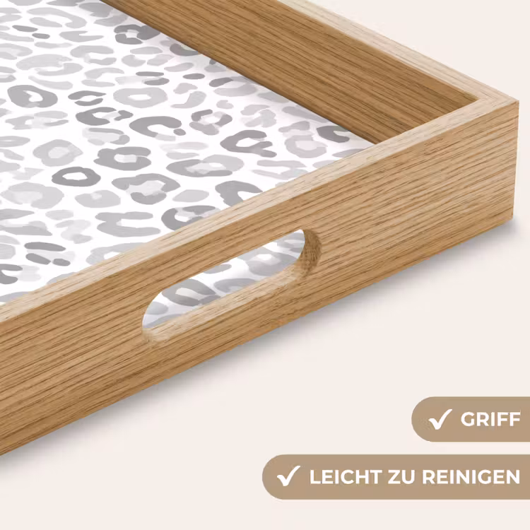 Tablett - Leopard - Motiv - Grau — 8