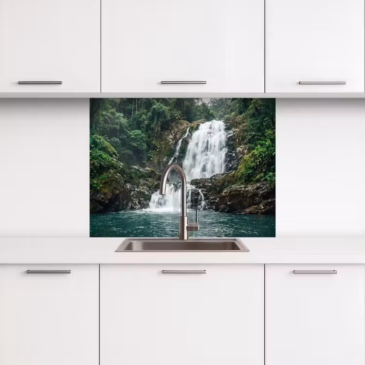 Küchen rückwand - Wasserfall - Wald - Natur - Greenkhgyguyg — 3