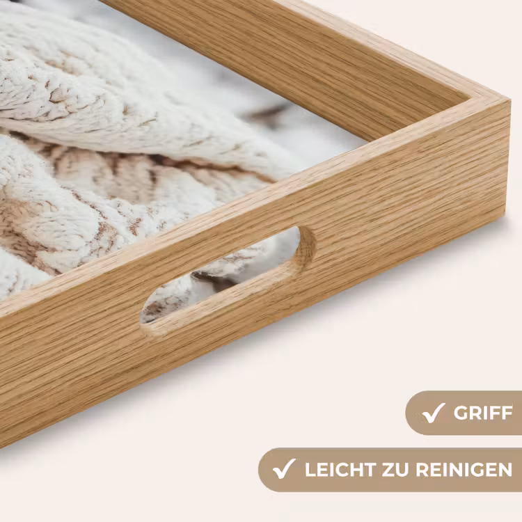 Tablett - Decke - Weiß - Baumstumpf - Winter - Schnee — 8