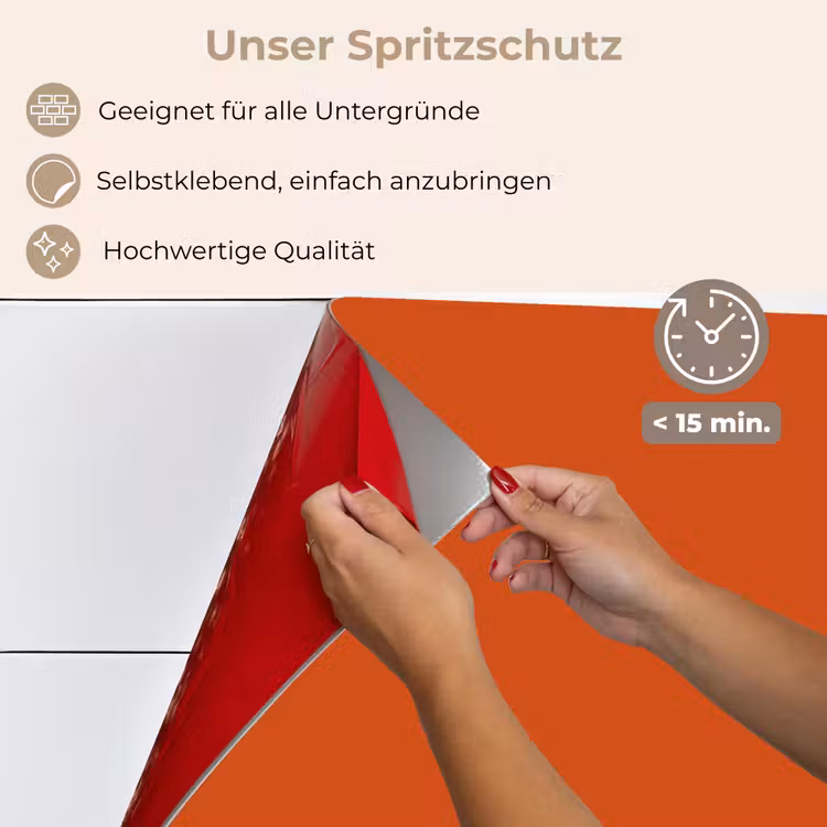 Spritzschutz Küche - Sienna - Erde - Farben - Massiv — 4