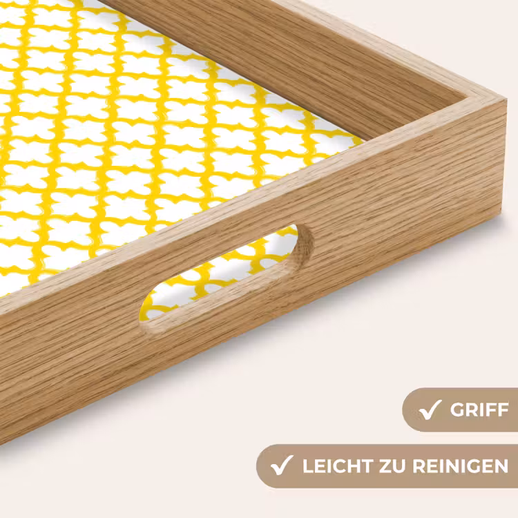 Tablett - Muster – Geometrisch – Klassisch – Gelb — 8