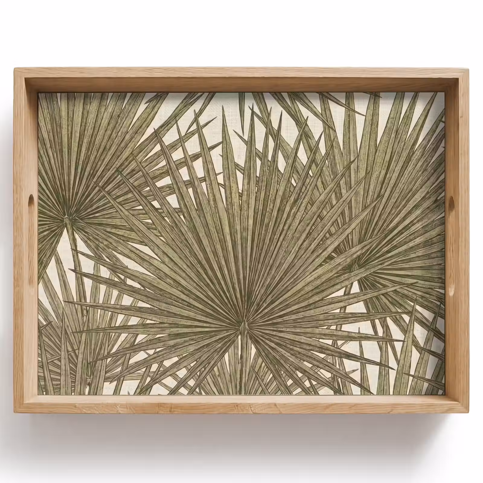 Tablett - Blatt – Tropisch – Muster – Natur – Grün — 1