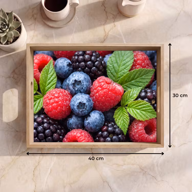 Tablett - Beeren – Frisch – Wassertropfen – Bunt – Essen — 7