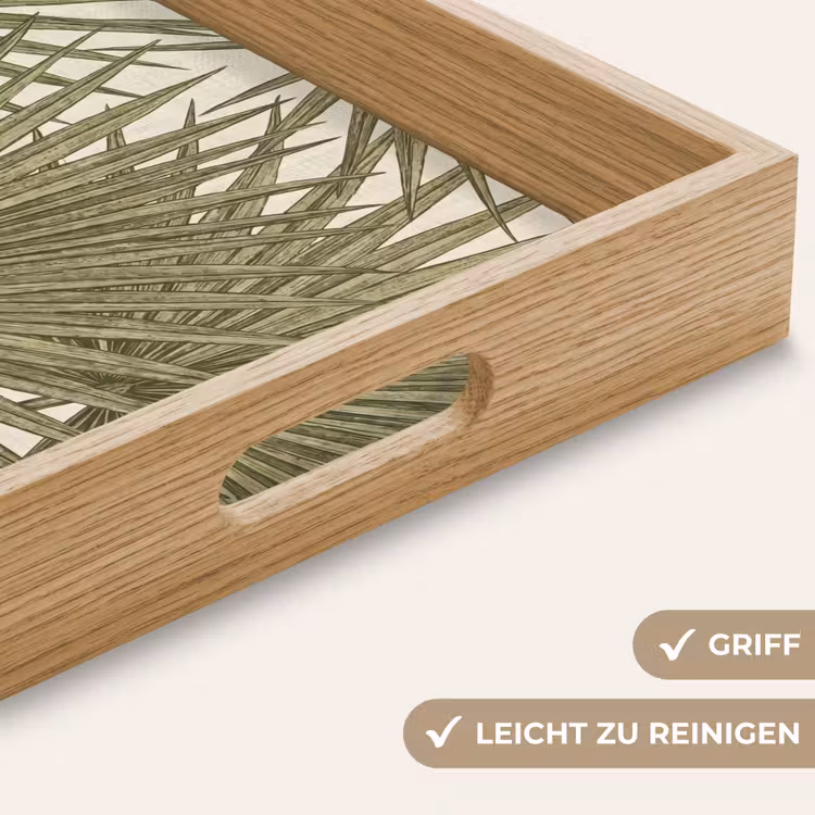 Tablett - Blatt – Tropisch – Muster – Natur – Grün — 8