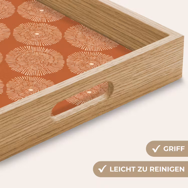 Tablett - Kreise – Grafisch – Muster – Terrakotta — 8