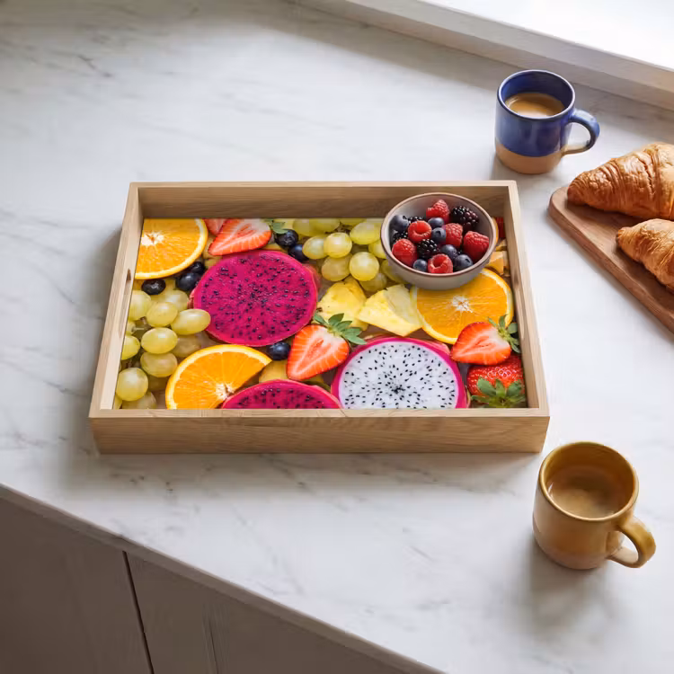Tablett - Obst – Sortiment – Bunt – Gesundheit — 3