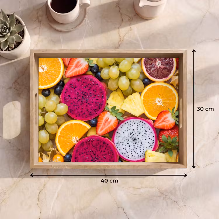 Tablett - Obst – Sortiment – Bunt – Gesundheit — 7