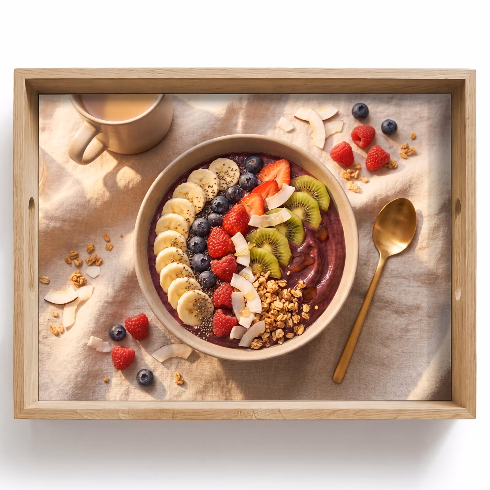 Tablett - Essen – Frühstücksschüssel – Obst – Gesund – Bunt — 1