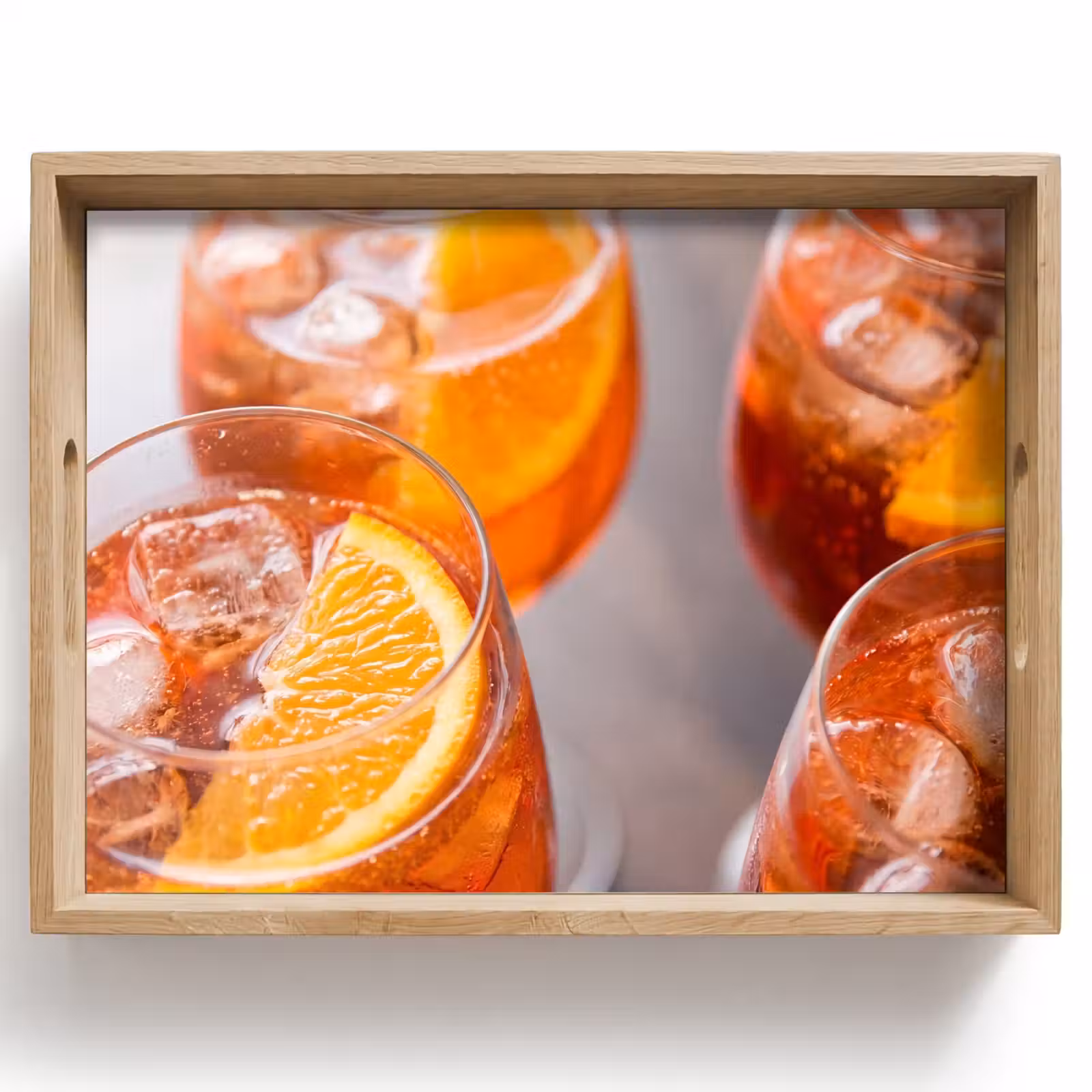 Tablett - Getränk – Orange – Eis – Sommer – Orange — 1