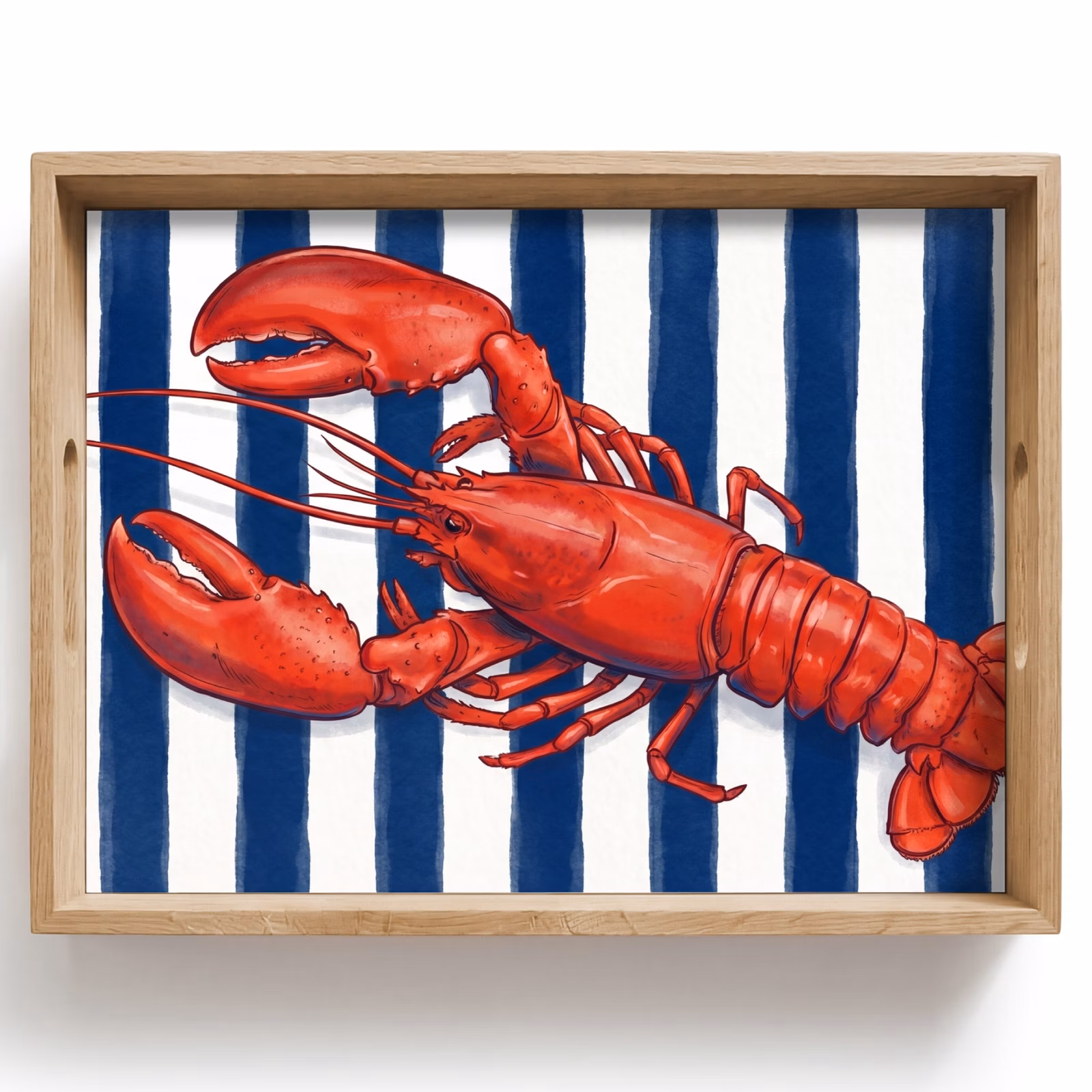 Tablett - Krustentier – Hummer – Meer – Illustration – Rot — 1