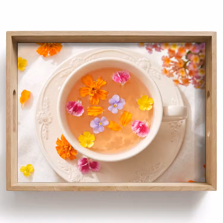 Tablett - Blumen – Blüte – Natur – Bunt – Sommer — 1