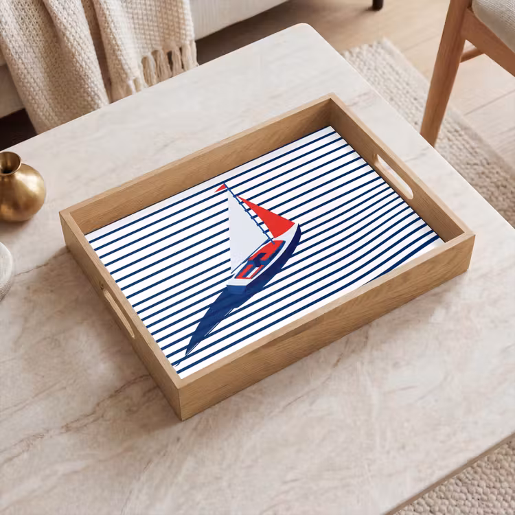 Tablett - Boot – Wasser – Abstrakt – Blau — 2