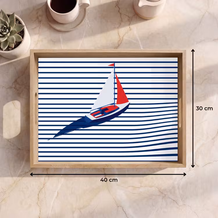 Tablett - Boot – Wasser – Abstrakt – Blau — 7