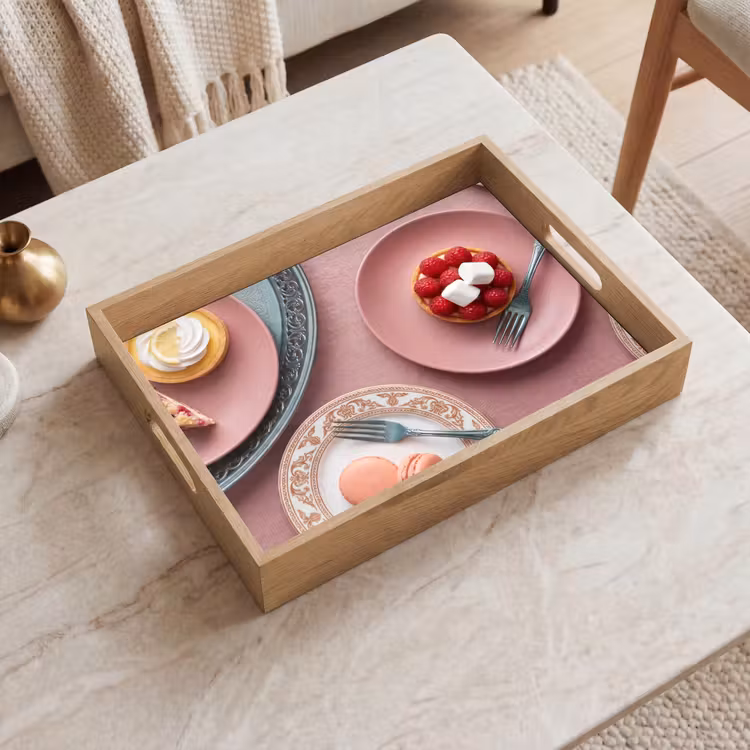 Tablett - Dessert – Torte – Gebäck – Süßes – Rosa — 2