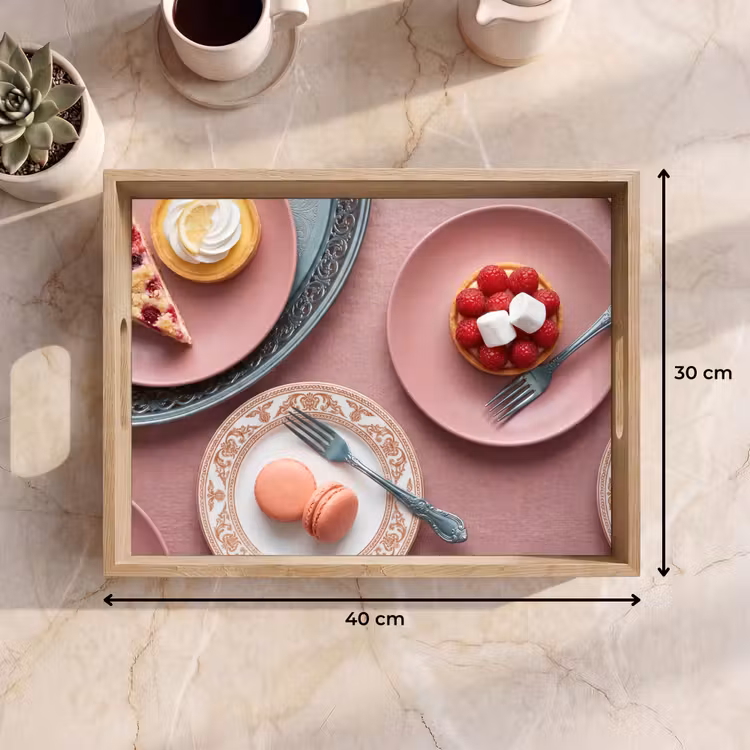 Tablett - Dessert – Torte – Gebäck – Süßes – Rosa — 7