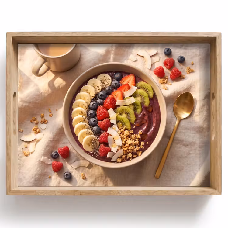Tablett - Essen – Frühstücksschüssel – Obst – Gesund – Bunt — 1