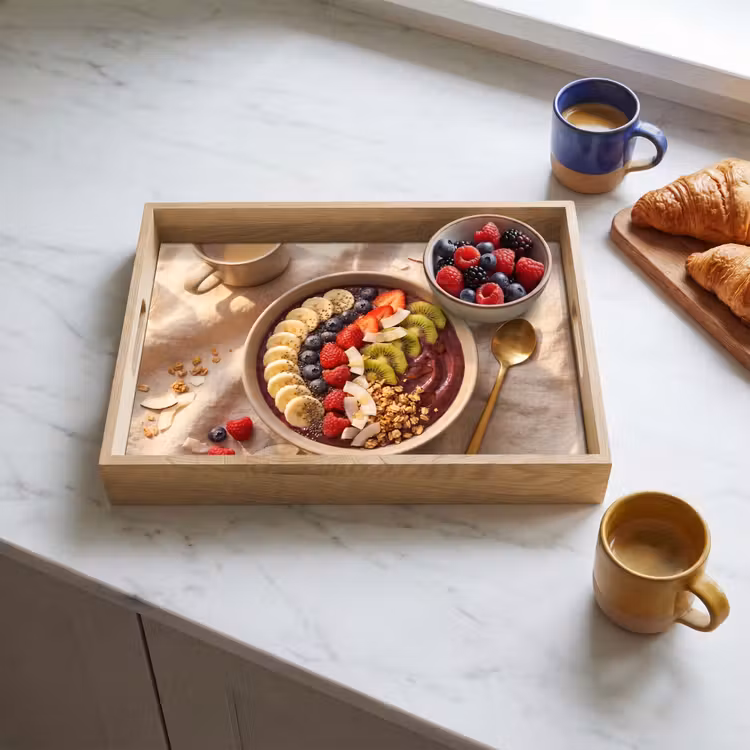 Tablett - Essen – Frühstücksschüssel – Obst – Gesund – Bunt — 3