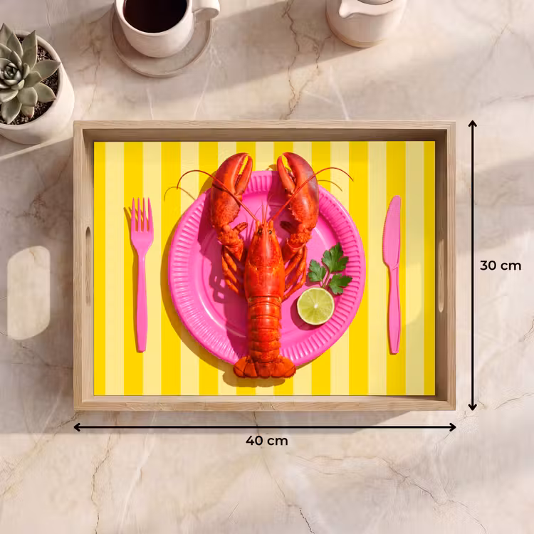 Tablett - Essen – Rosa – Gelb – Modern – Kulinarisch — 7