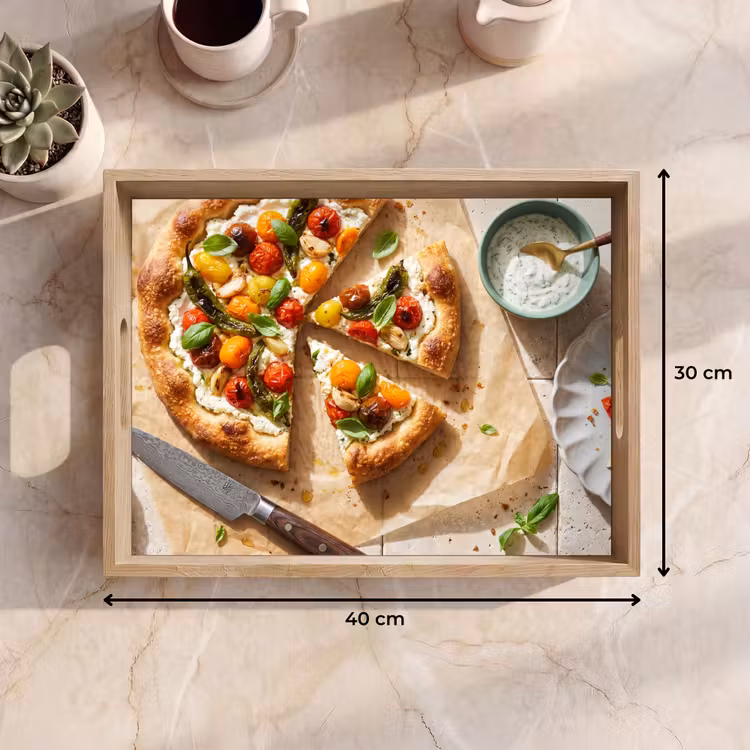 Tablett - Essen – Tomaten – Basilikum – Mahlzeit – Frisch — 7