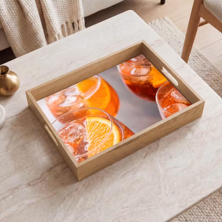 Tablett - Getränk – Orange – Eis – Sommer – Orange — 2