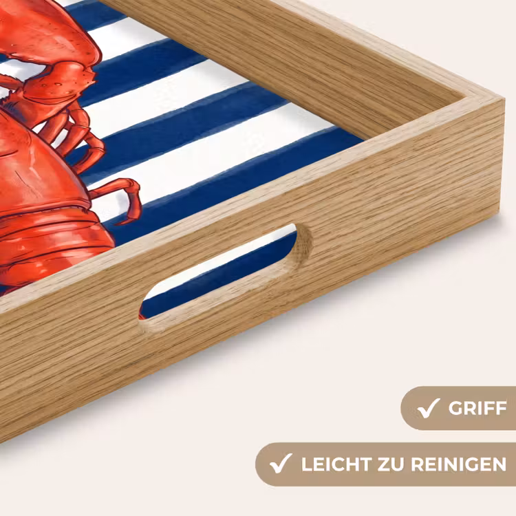 Tablett - Krustentier – Hummer – Meer – Illustration – Rot — 8