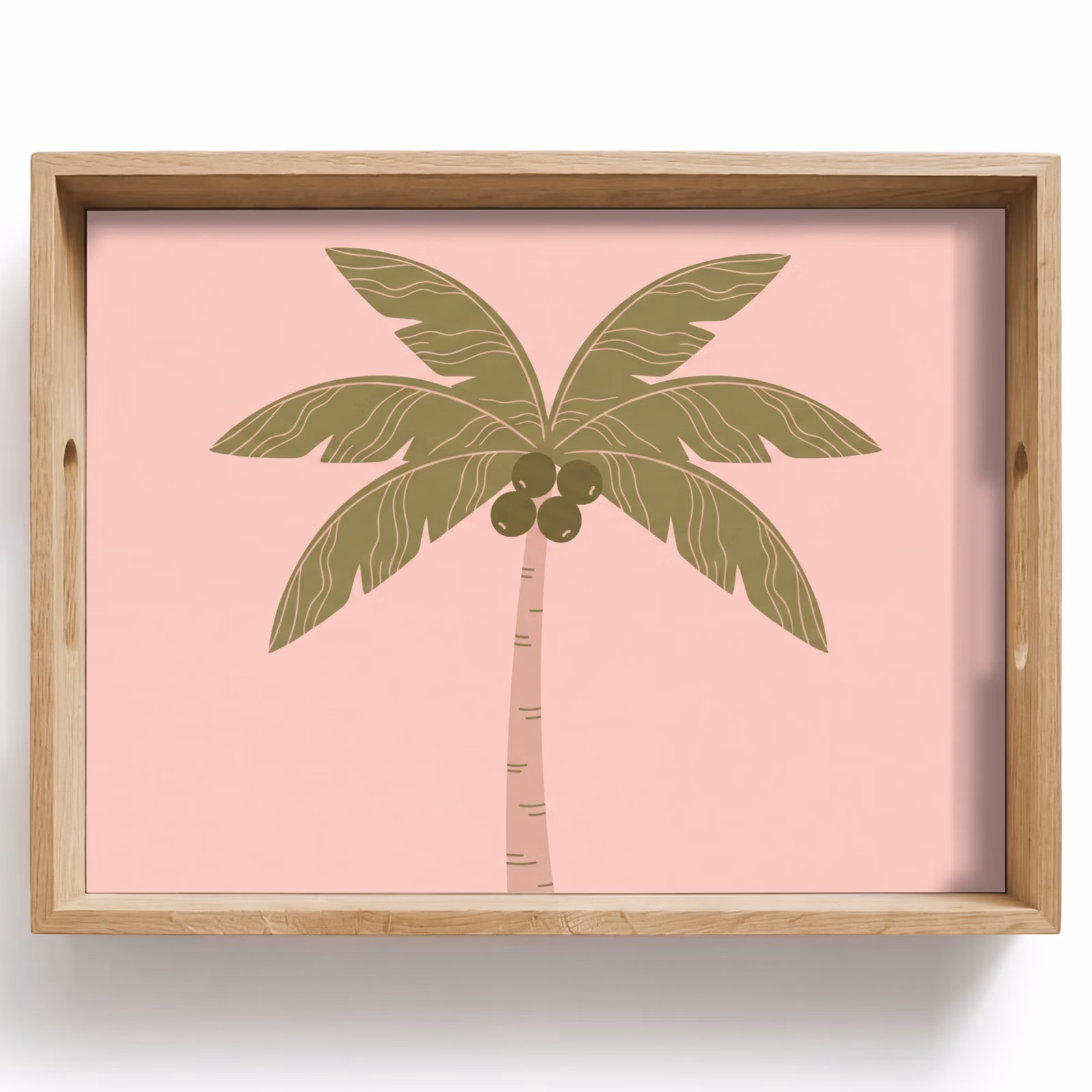 Tablett - Baum – Palme – Natur – Illustration – Rosa — 1