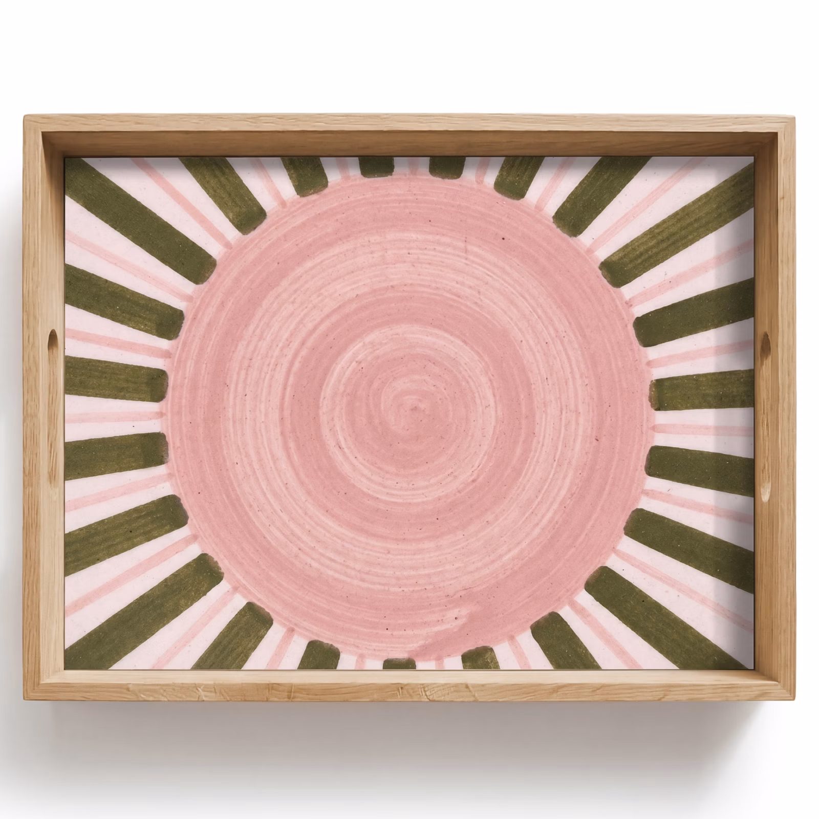 Tablett - Muster – Kreis – Strahlen – Abstrakt – Rosa — 1