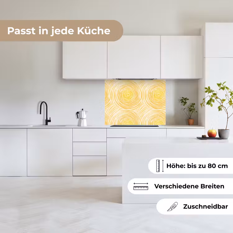 Küchen rückwand - Kreise – Abstrakt – Künstlerisch – Gelb — 6