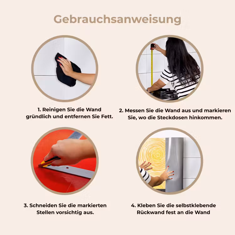Küchen rückwand - Kreise – Abstrakt – Künstlerisch – Gelb — 8