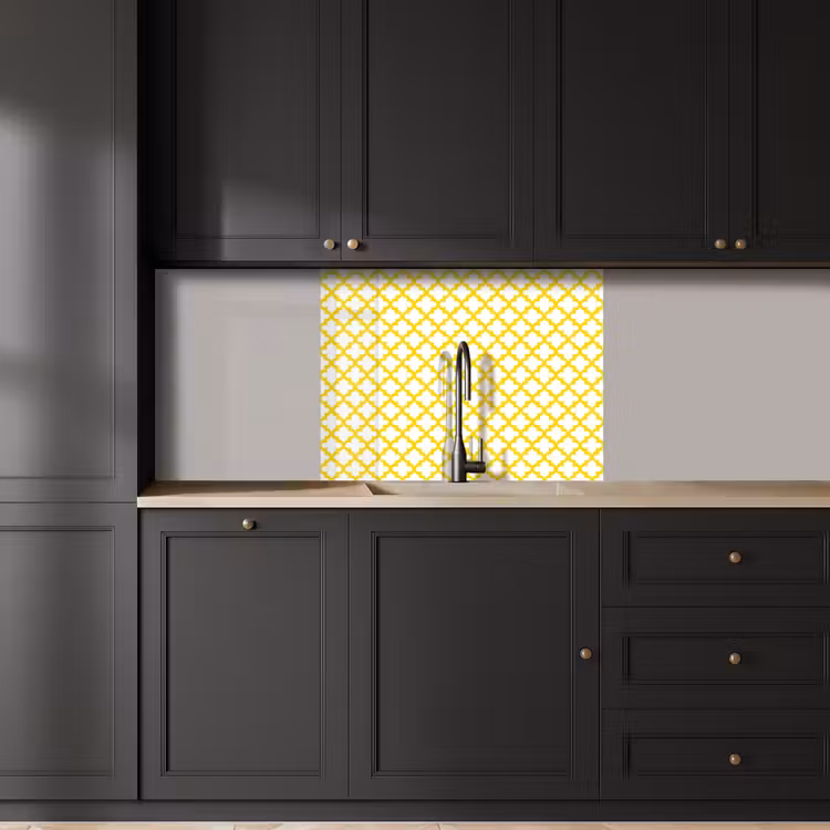Küchen rückwand - Muster – Geometrisch – Klassisch – Gelb — 5