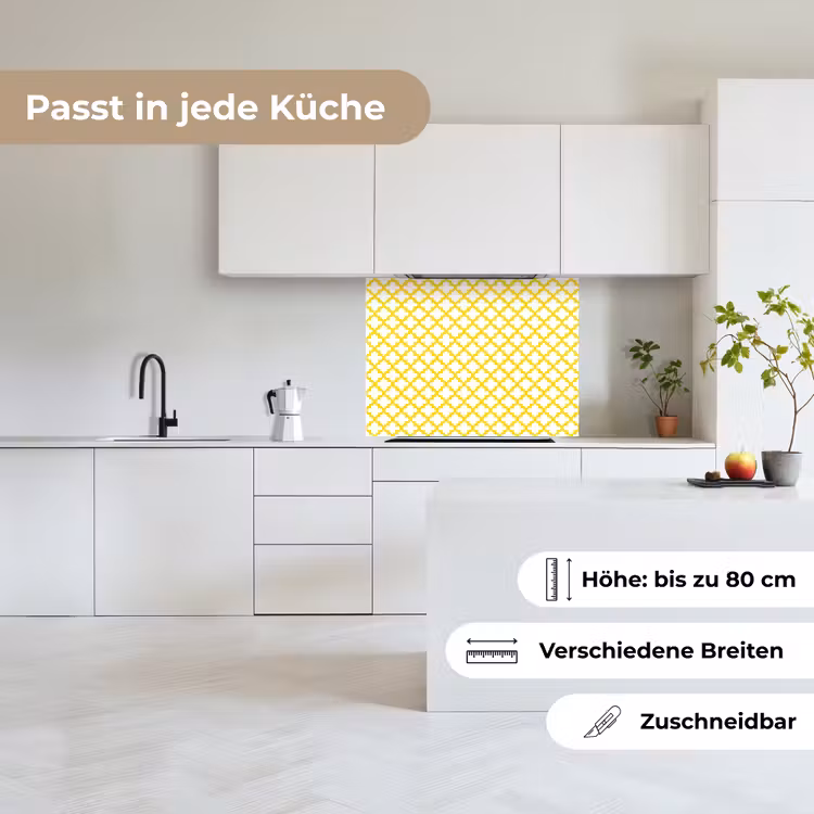 Küchen rückwand - Muster – Geometrisch – Klassisch – Gelb — 6