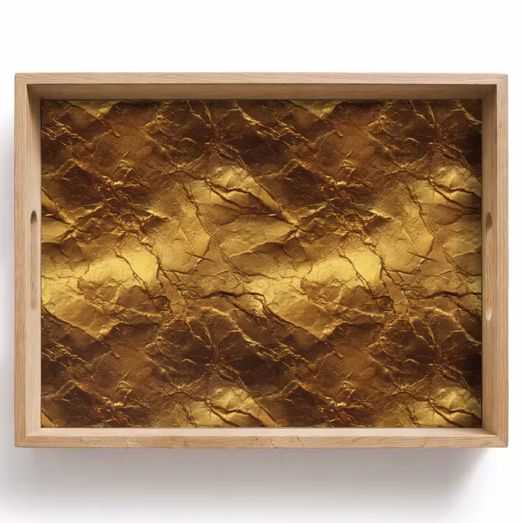 Tablett - Blattgold – Textur – Gold — 1