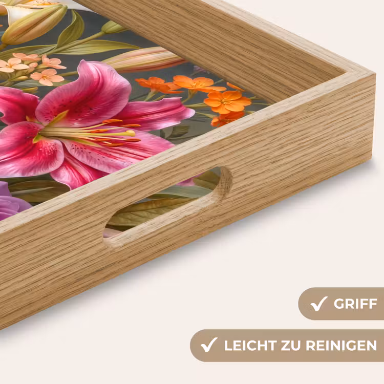 Tablett - Blumen – Blumenstrauß – Natur – Farbenfroh – Modern — 8