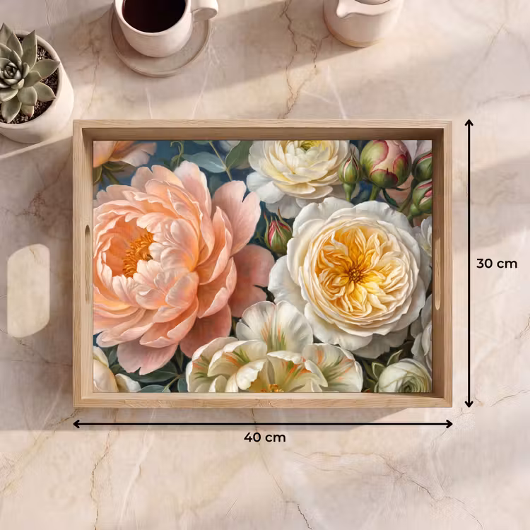 Tablett - Blumen – Blumenstrauß – Natur – Klassisch – Farbenfroh — 7