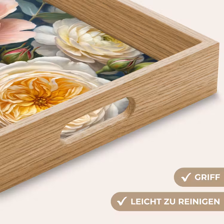 Tablett - Blumen – Blumenstrauß – Natur – Klassisch – Farbenfroh — 8