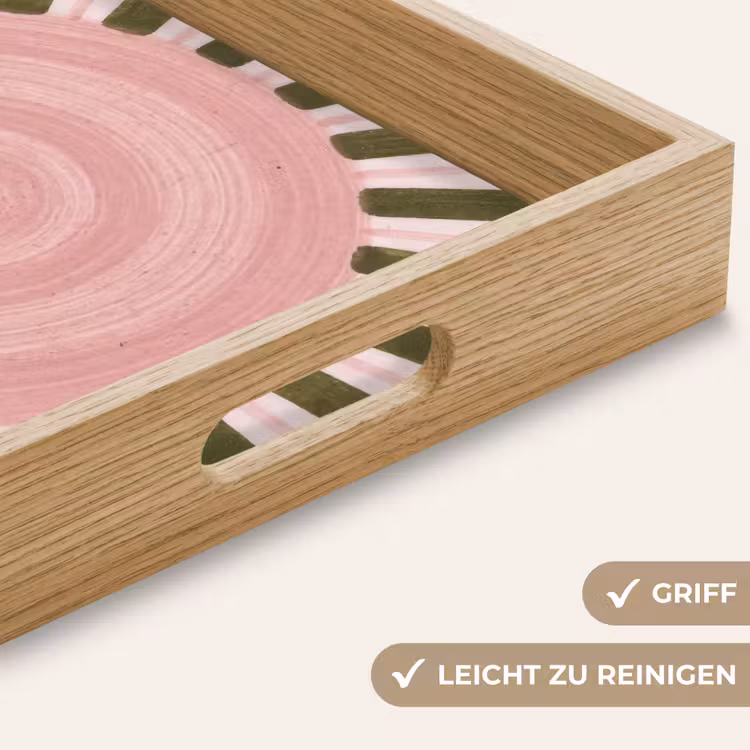 Tablett - Muster – Kreis – Strahlen – Abstrakt – Rosa — 8