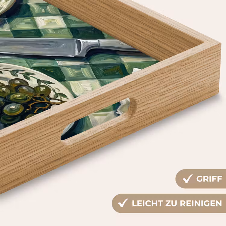 Tablett - Essen – Frühstück – Tisch – Modern – Grün — 8