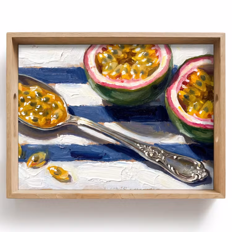 Tablett - Essen – Passionsfrucht – Tropisch – Modern – Farbenfroh — 1
