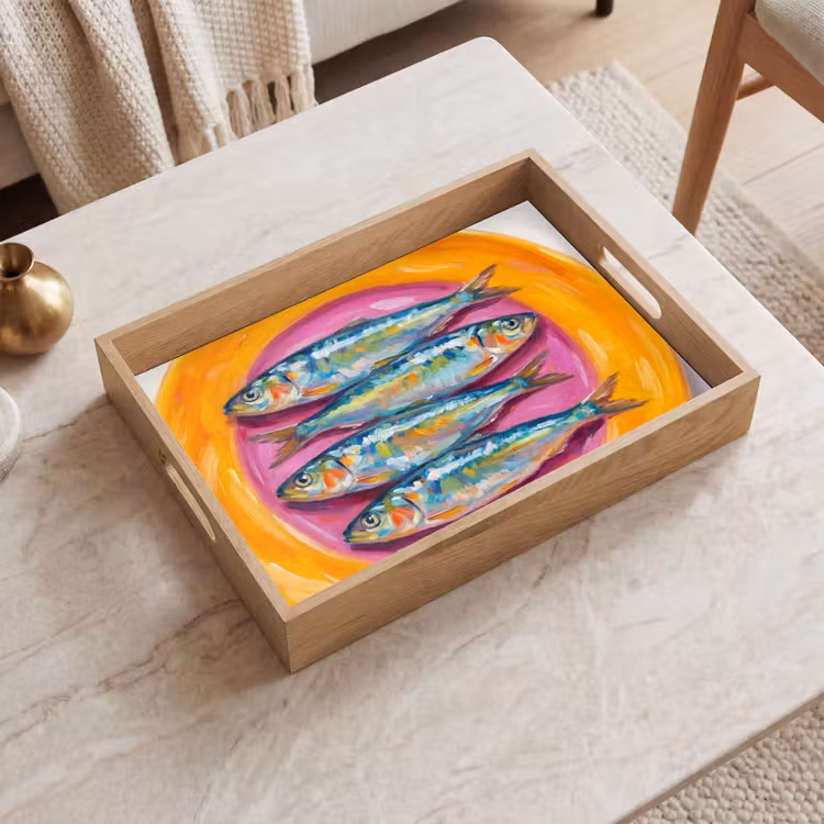 Tablett - Fisch – Vier – Essen – Modern – Farbenfroh — 2